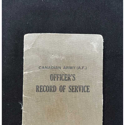 Officer's Record of Service booklet
