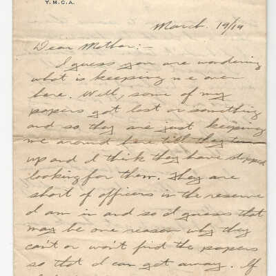 Letter - 19 March, 1919
