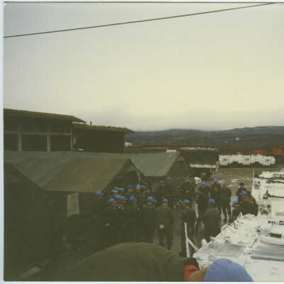 United Nations Canadian Soldiers in Base Camp