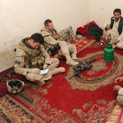 Canadian CIMIC Visit to a Village
