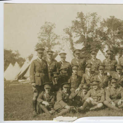 Group Portrait - RMR Officers at Camp