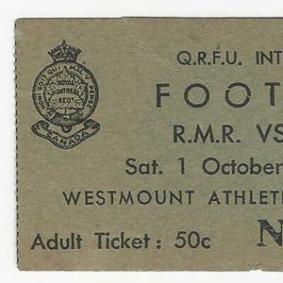 RMR Football Team Game Ticket