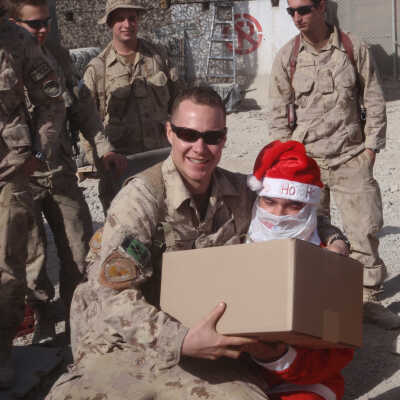 Santa Distributes Care Packages