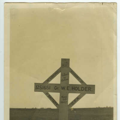 William Edward Holder's Initial Grave