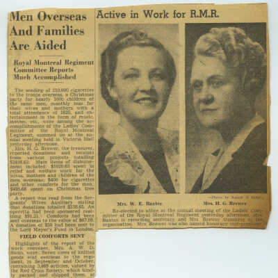 Men Overseas and Families are Aided