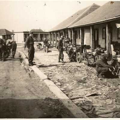 Motorcycles Being Readied for a Road Move
