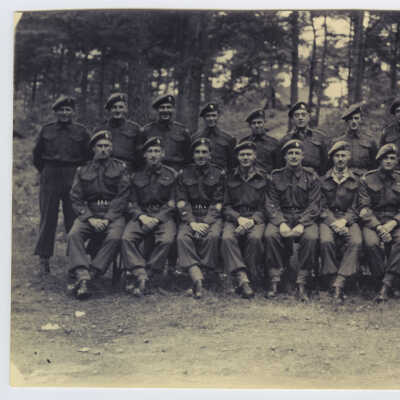 Sergeant's of the 1st Canadian Army Defence Company (RMR) in Apledoorn, Netherlands