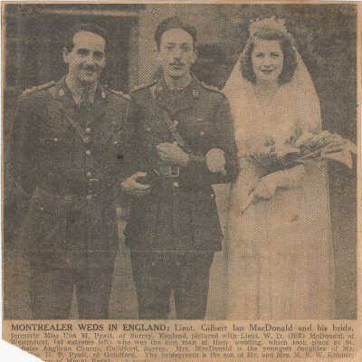 Montrealer Weds in England