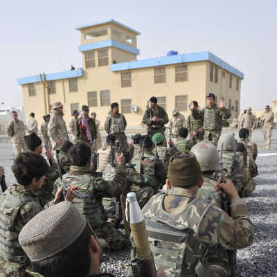 Afghan Soldiers on a Briefing