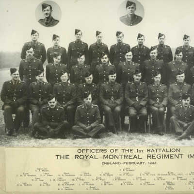 Group Portrait - Officers of the 1st Battalion The Royal Montreal Regiment (M.G.)