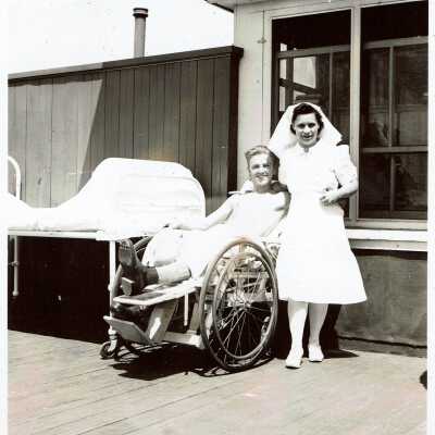 Injured Soldier and a Nurse