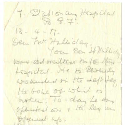 Letter - April 13, 1917