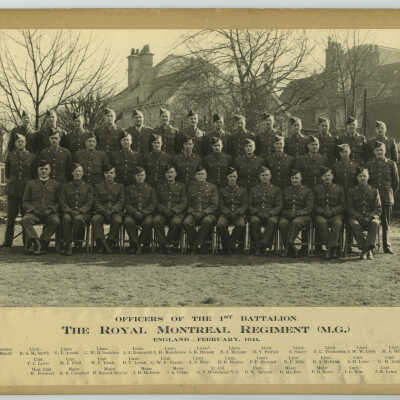Group portrait - The Officers of the 1st Battalion