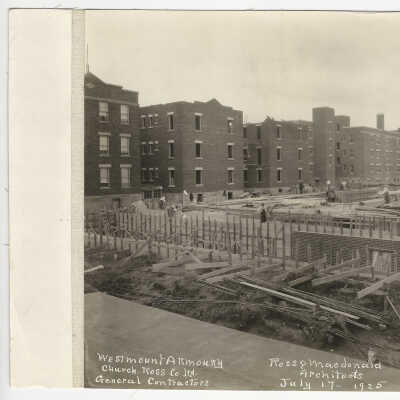 RMR Armoury - Preparing to Pour Main Floor - July 17, 1925