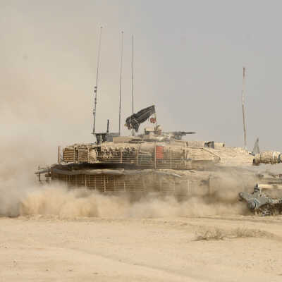 Canadian Leopard "C2" Tank on patrol