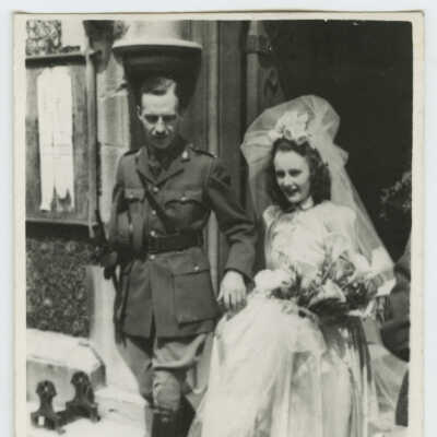 Portrait - Major Jack M. Laing and his Bride Ursula