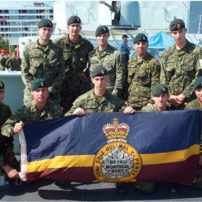 The RMR Contingent to the Nijmegan Team in the port of Quebec