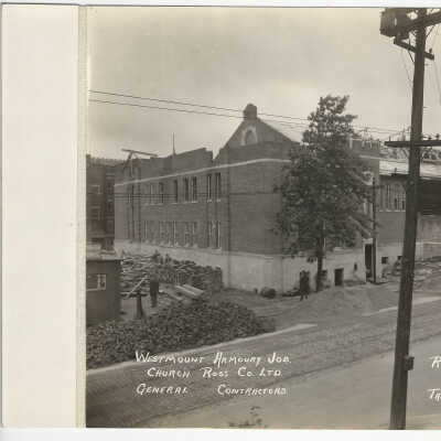 RMR Armoury - Roof Being Closed, Stone Work in Progress - Sep 17, 1925