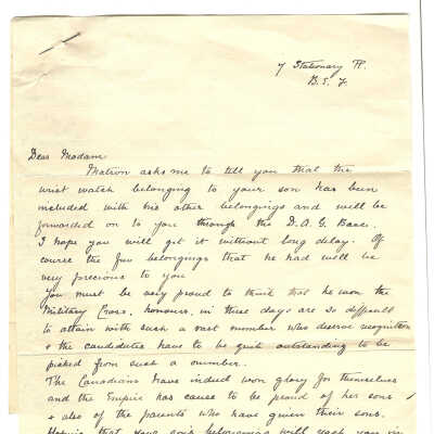 Letter - 6 May, 1917