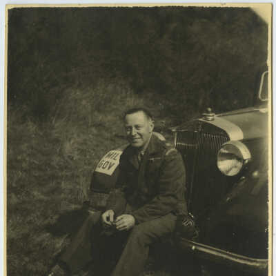Major McBride and his German Horch Limousine