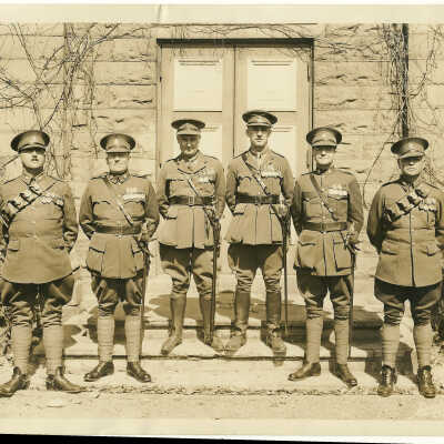Officiers posing with medals