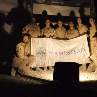 The Town of Hampstead Flag Travels to Afghanistan