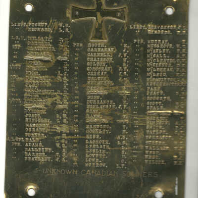 Memorial Plate