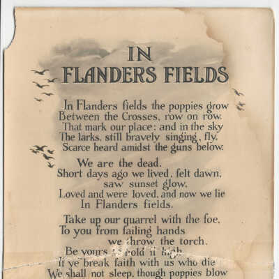 Poem - In Flanders Fields