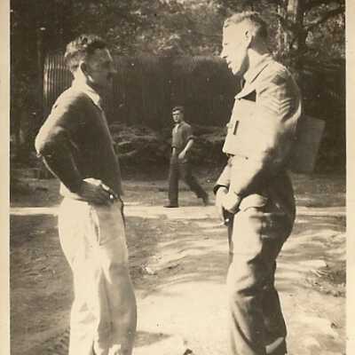 Private Taffy Evans and Sergeant Edward C. Dowler Having a Talk