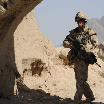 Canadian Soldier on Patrol