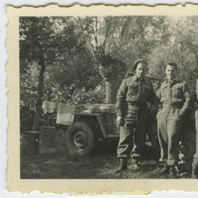 Group Portrait - Soldiers near a Jeep