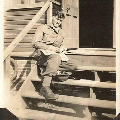 Private Franc Wyght Studying Maps
