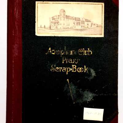 Adelphian Club Press Scrap Book, 1928-1930