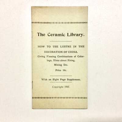 The Ceramic Library, booklet used by Elizabeth Thomas, 1907