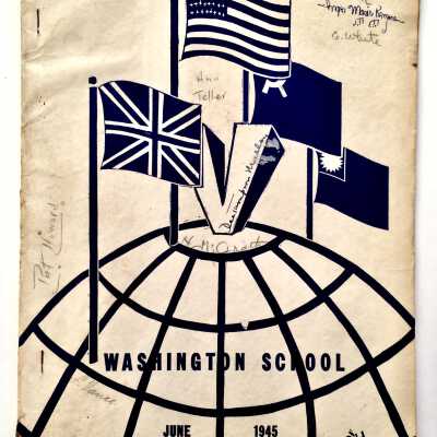 Washington School newsletter 'Green and White', June 1945