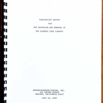 Report feasibility expansion of Alameda Free Library, 1985