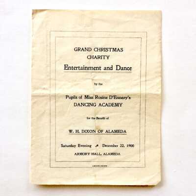 Program Grand Christmas Charity Entertainment and Dance, Armory Hall, 1900