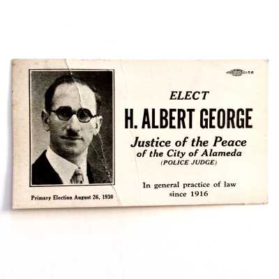 Campaign or calling card of H. Albert George, c. 1930