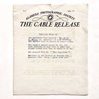 Newsletter of the Alameda Photographic Society, c. 1945