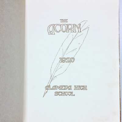 Alameda High School 'Acorn' Yearbook, 1920