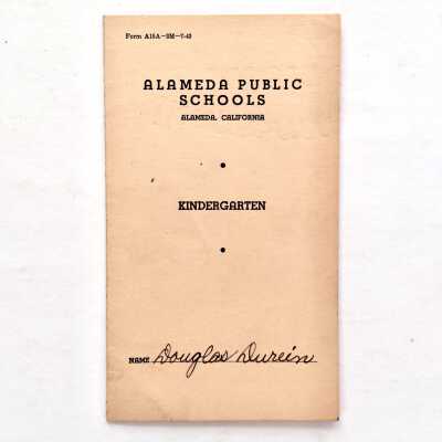 Lincoln School Report card for Douglas Durein, 1945