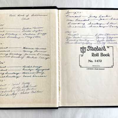 Roll book of the Delthenian club, Alameda High School, 1955-1957