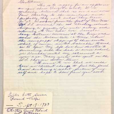 Unsent letter re Leo Purcell, between 1950-1966