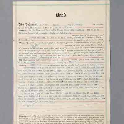 Deed, site of city hall parking lot, 1911