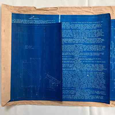Blueprints for a residence for the West End Building Association, before 1952