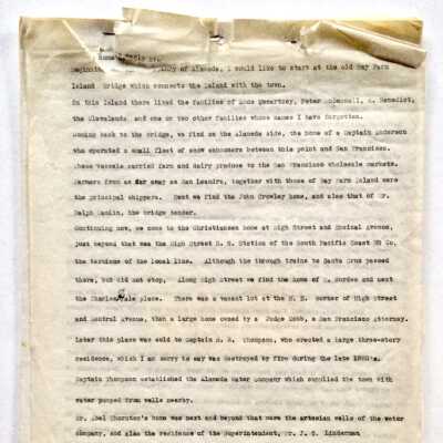 Typed history, compiled by Aza L. Perkins, prior to 1971