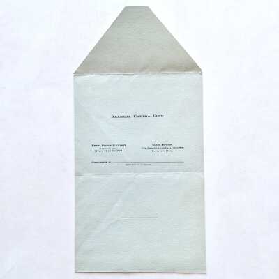 Invitation from the Alameda Camera Club, 1901