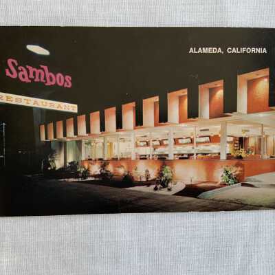 Advertising postcards of Sambo's Restaurant, c. 1968