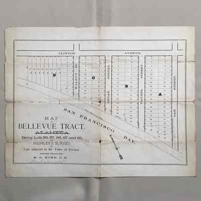 Subdivision map of the Bellevue Tract, 1885
