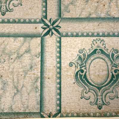 Wallpaper sample from the kitchen of 1405 Caroline Street, c. 1900